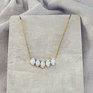 Anthropologie 5 Stone Opal Necklace NWT